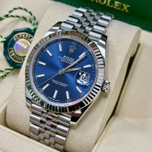 Rolex Datejust 41 126334 Blue Stick Dial Jubilee Band