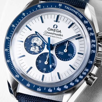 Omega Speedmaster Professional Moonwatch Silver Snoopy 50th Anniversary