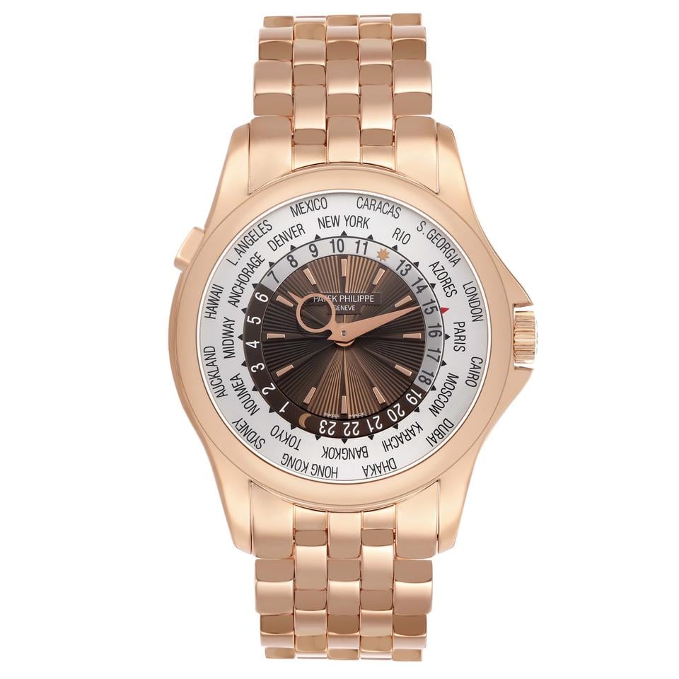 Patek Philippe World Time 5130/1R-011 Rose Gold Bracelet (2013) - Photo 11