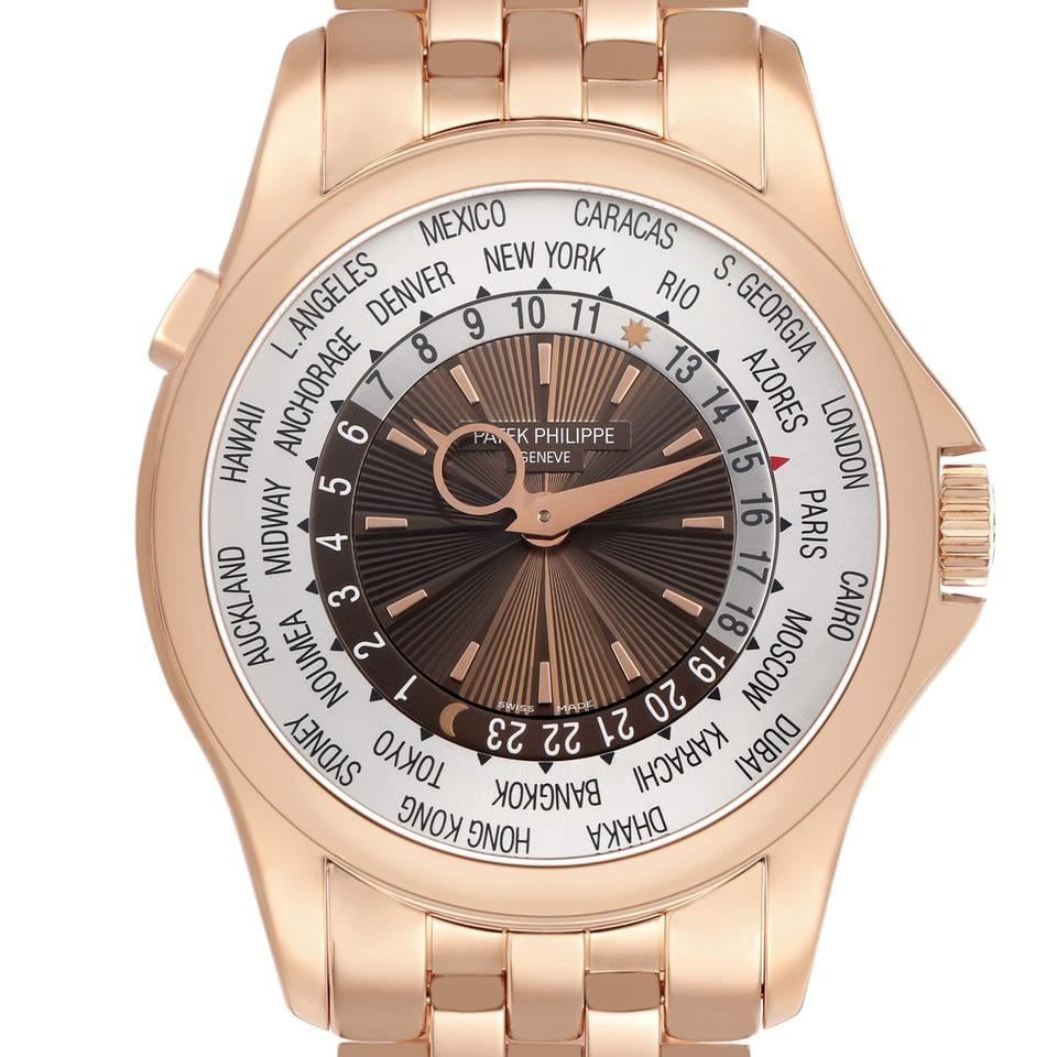 Patek Philippe World Time 5130/1R-011 Rose Gold Bracelet (2013) - Photo 2