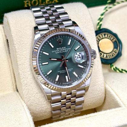 Rolex Datejust 36 Ref. 126234 Green Dial Jubilee Bracelet (2022) - Photo 5