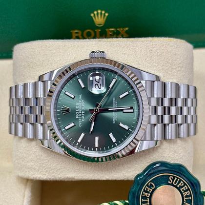 Rolex Datejust 36 Ref. 126234 Green Dial Jubilee Bracelet (2022) - Photo 6