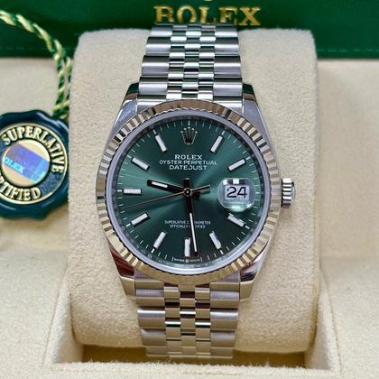 Rolex Datejust 36 Ref. 126234 Green Dial Jubilee Bracelet (2022) - Photo 4