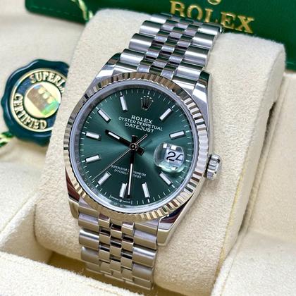 Rolex Datejust 36 Ref. 126234 Green Dial Jubilee Bracelet (2022) - Photo 3