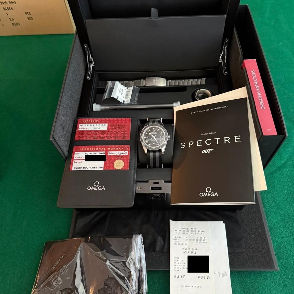 Omega Seamaster 300 UNWORN Spectre 007 Limited Edition #1462 Full Set