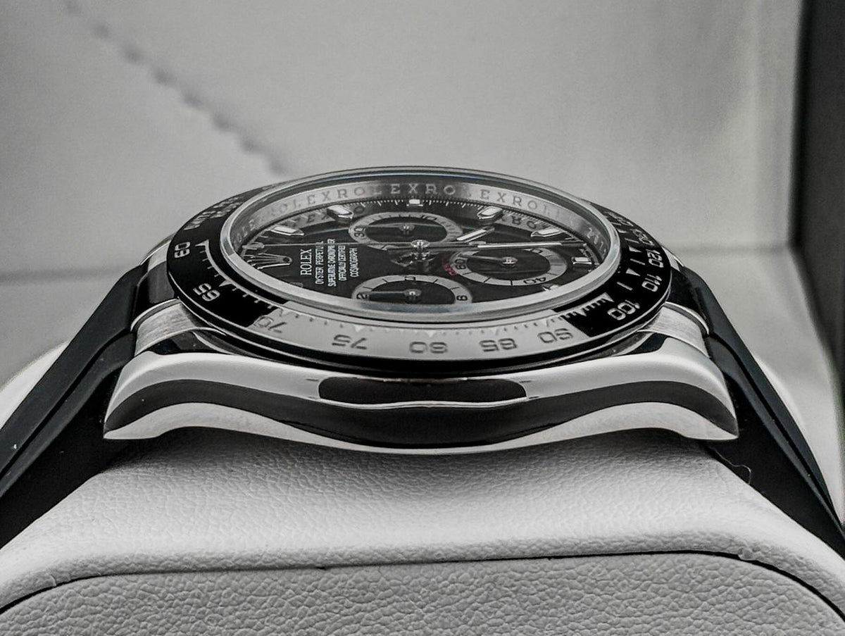 Rolex Daytona 116519 18k White Gold Black Dial Custom Ceramic Bezel