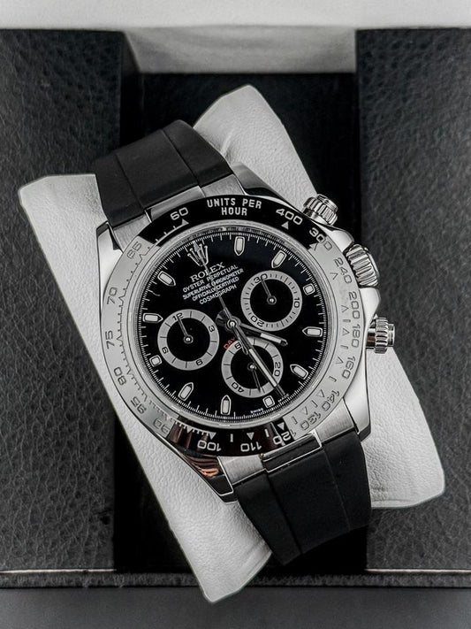 Rolex Daytona 116519 18k White Gold Black Dial Custom Ceramic Bezel