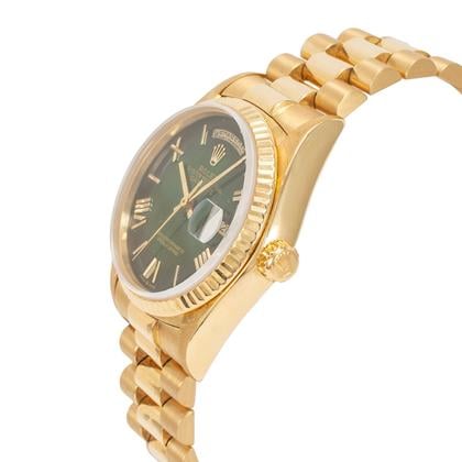 Rolex Day-Date Ref. 18038 36mm Yellow Gold Green Ombre Dial (1986) - Photo 6