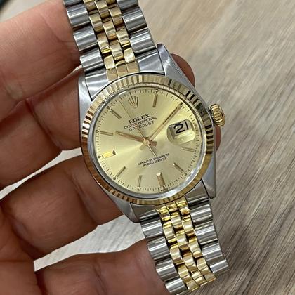 Rolex Datejust Ref. 16013 36mm Champagne Dial Two-Tone Jubilee (1981) - Photo 4