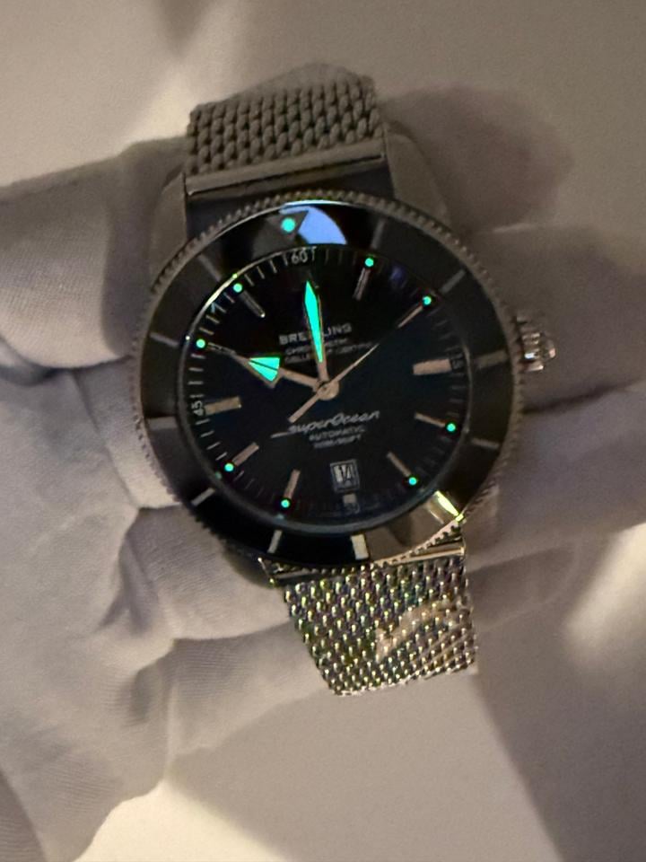 Breitling Superocean Heritage II 46mm Ref. AB2020 Black Dial Steel Bracelet (2026 Unworn) - Photo 6