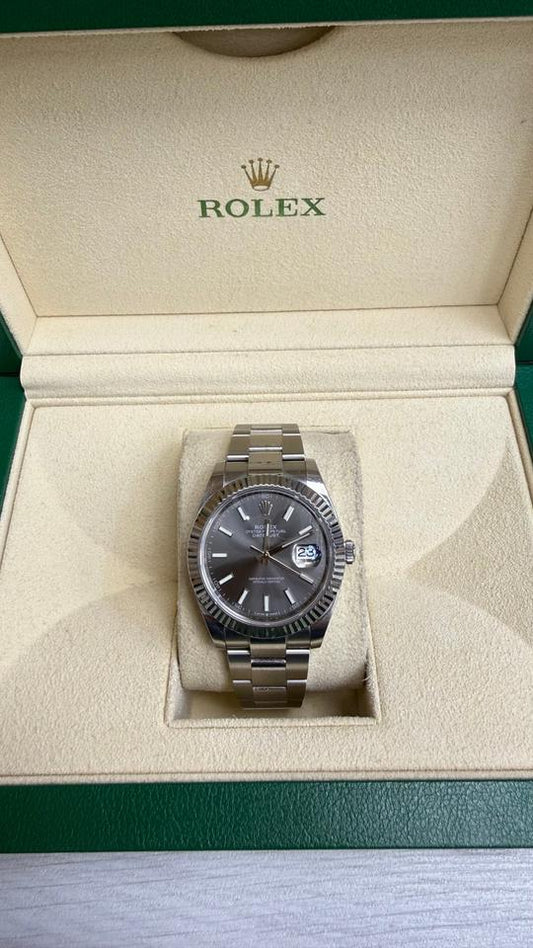 Rolex Datejust 41 Dark Rhodium Index Watch Only