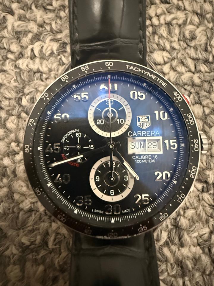 TAG Heuer Carrera Calibre 16 Chronograph Ref. CV2A10.FC6235 Black Dial 43mm - Photo 3