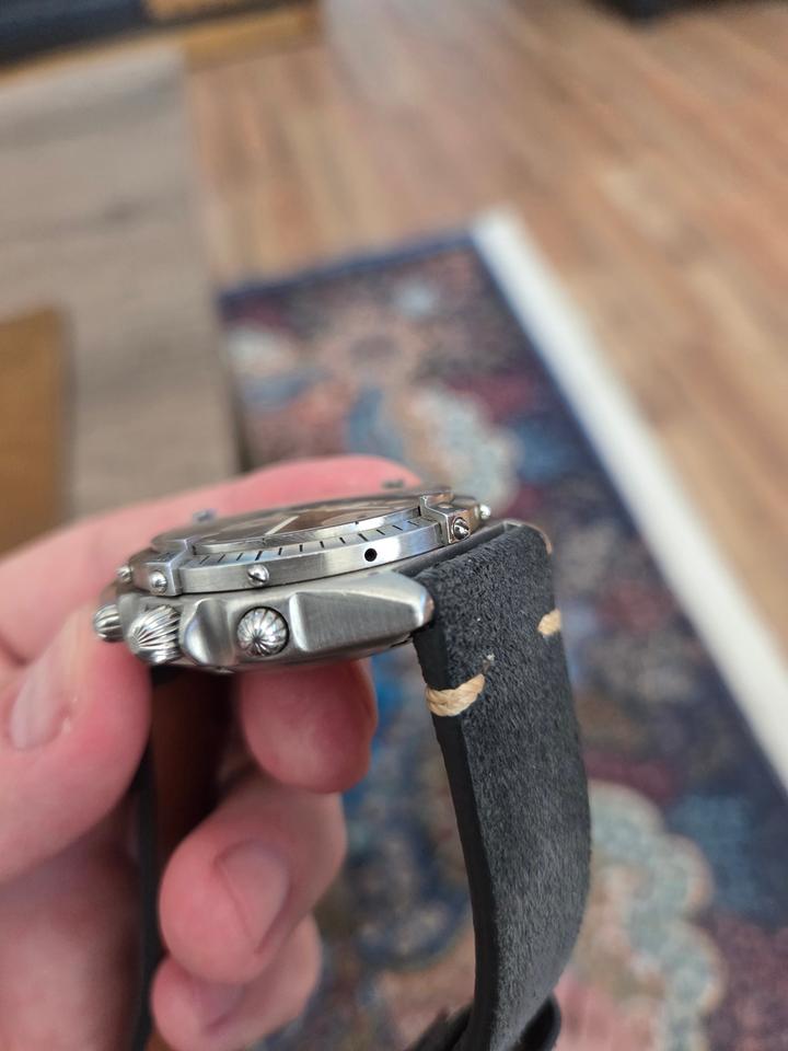 Breitling Chronomat 81950 39mm Black Dial Leather Strap - Photo 5